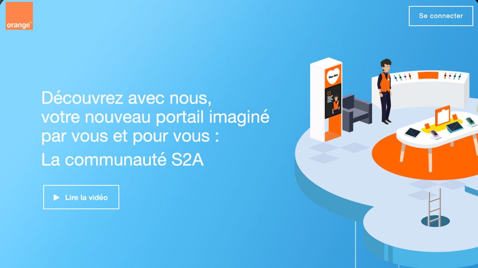 Page d'accueil de la communauté des services : « Découvrez avec nous votre nouveau portail imaginé par vous et pour vous »