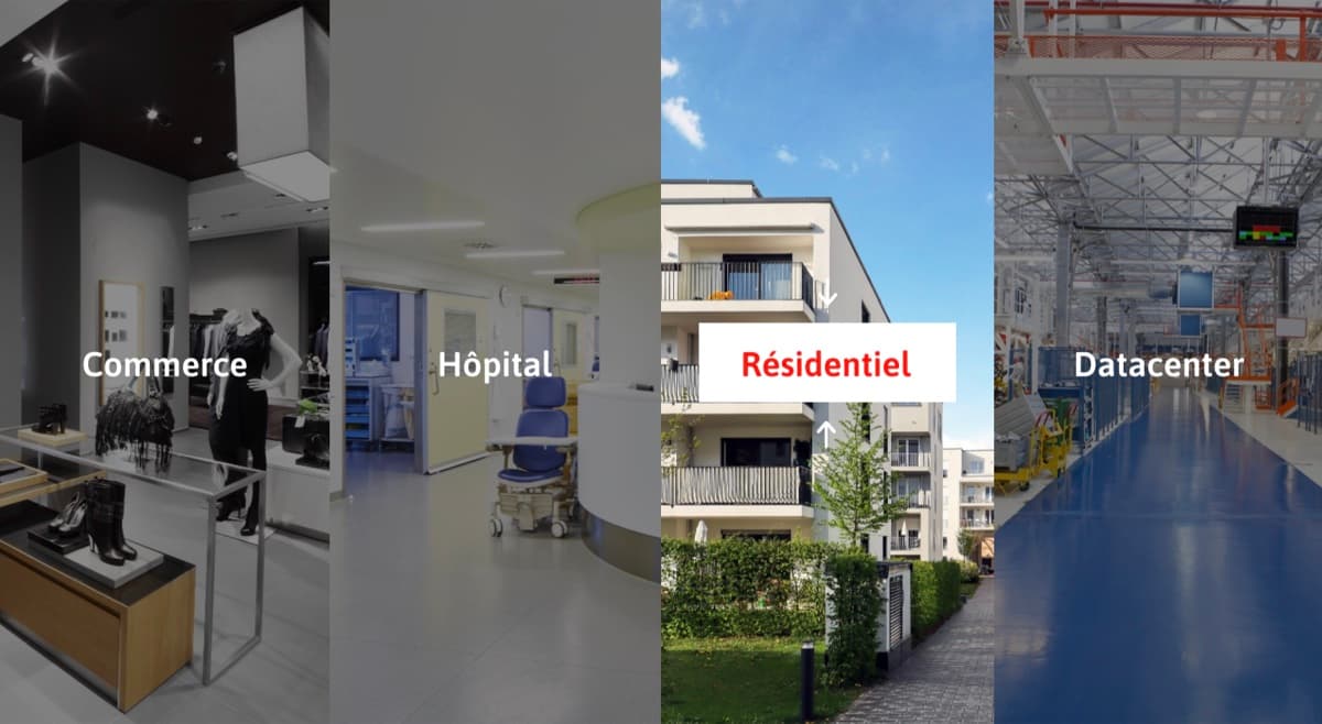Guide ME, Applications step: choosing the building type (retail, hospital, residential, data centre)